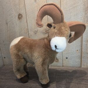 Vintage Big Horn Sheep Plush Applause Stuffed Animal World Wildlife Fund 1990